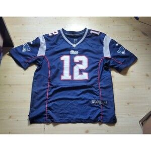New England Patriots #12 Tom Brady Nike On Field Jersey Men's Size 52 stitched